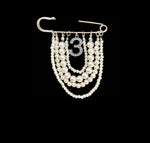 Load image into Gallery viewer, Sorority Line number safety pin brooch
