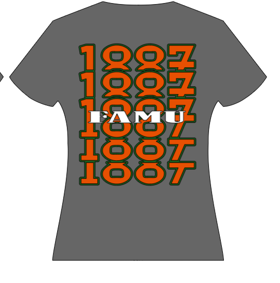 FAMU or 1887 stacked tee