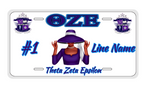 Load image into Gallery viewer, Theta  Zeta Epsilon Car tag/frame
