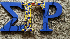 Bling sorority and college wall hanging.
