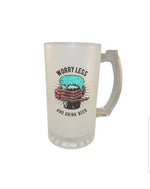Load image into Gallery viewer, Custom frosted and clear glass beer mug
