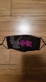 Load image into Gallery viewer, Theta Phi Sigma bling facemask
