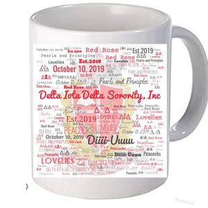 Delta Iota Delta word scramble mug,  mousepads or fan
