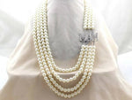 Load image into Gallery viewer, Mu Alpha Mu 4 strand pearl necklace
