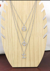 Theta Phi Sigma 3 strand necklace