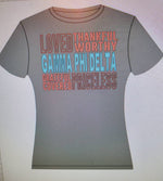 Load image into Gallery viewer, Loved, thankful, worthy Gamma Phi Delta Tee
