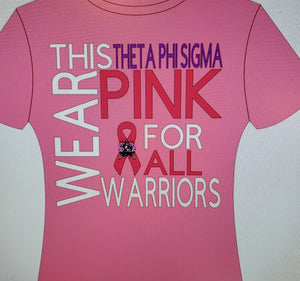 Theta Phi Sigma breast cancer tee