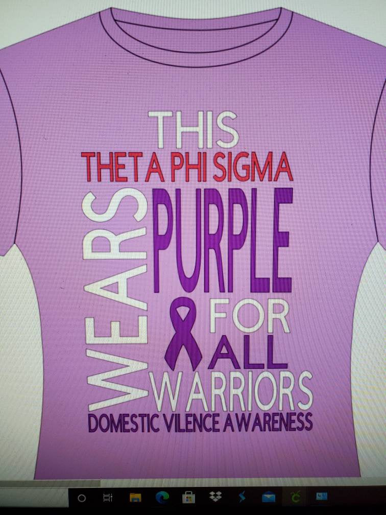 Theta Phi Sigma Domestic Violence tee