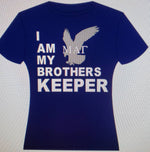 Load image into Gallery viewer, Mu Alpha Gamma I am my brother&#39;s keeper tee
