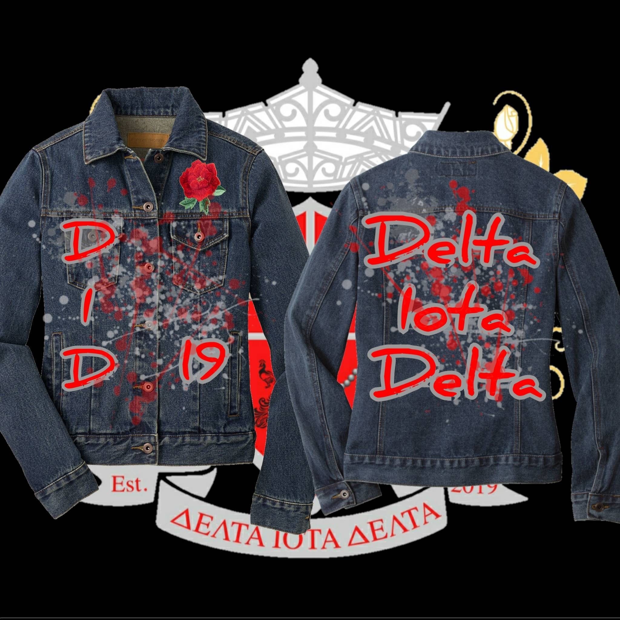Delta Iota Delta denim jacket