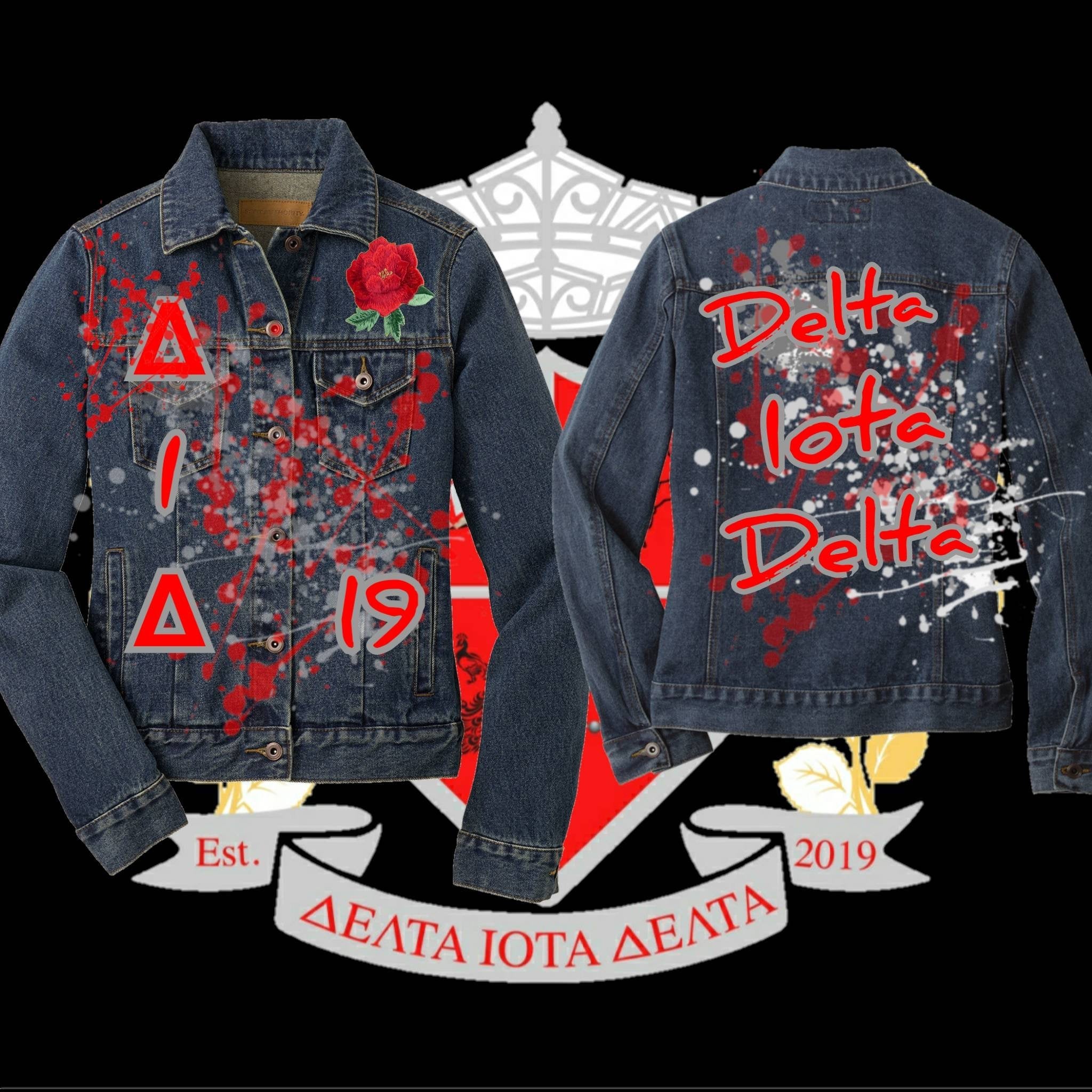 Delta Iota Delta denim jacket