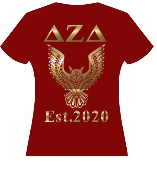Delta Zeta Delta Mascot gold Tee