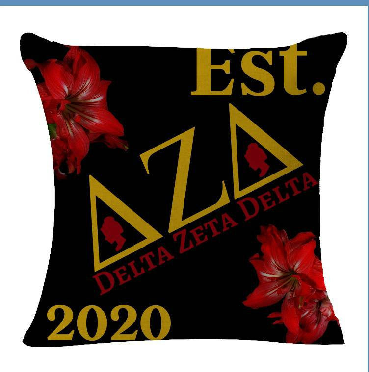 Delta Zeta Delta canvas pillow