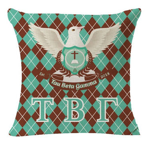 Tau Beta Gamma decorative pillow