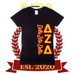 Load image into Gallery viewer, Delta Zeta Delta side letter tee
