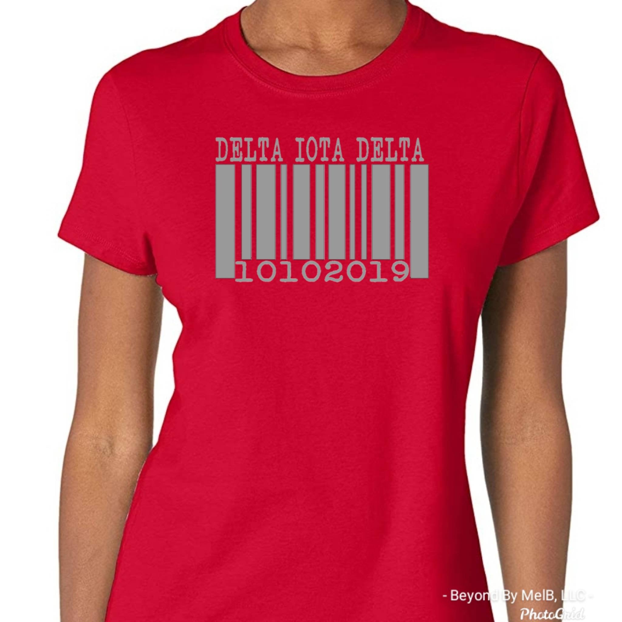 Delta Iota Delta barcode tee