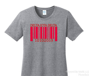 Delta Iota Delta barcode tee