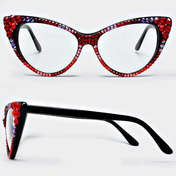 Delta Iota Delta Rhienstone Cat Eye Fashion Sunglasses