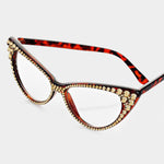 Load image into Gallery viewer, Delta Zeta Delta Rhinestone cat eye Fashion sunglasses
