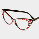 Load image into Gallery viewer, Delta Iota Delta Rhienstone Cat Eye Fashion Sunglasses
