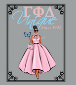 Load image into Gallery viewer, GAMMA PHI DELTA UNIQUE LADY WITH BUTTERFLY
